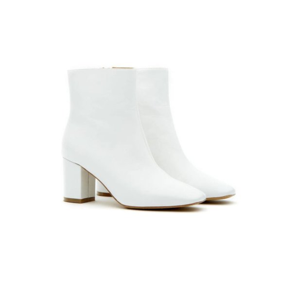 LMS Shoes - LMS 'The Annie' White Boots